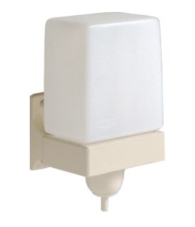 photo de Beige Wall-Mounted Plastic Soap Dispenser