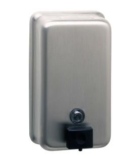 photo de Satin Finish Stainless Steel Wall-Mounted Soap Dispenser