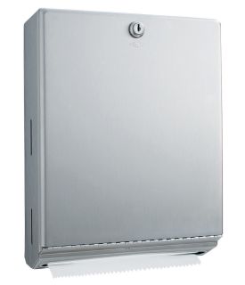photo de Satin Finish Stainless Steel Surface Mounted Paper Towel Dispenser
