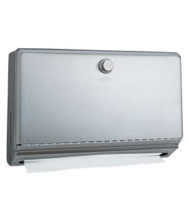 photo de Satin Finish Stainless Steel Surface Mounted Paper Towel Dispenser