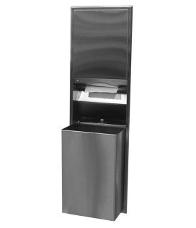 photo Recessed Paper Towel Dispenser/Waste Receptacle 18-gallons
