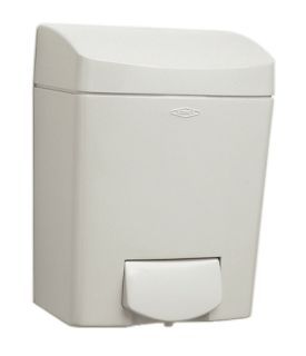 photo de Surface Mounted White Plastic Soap Dispenser