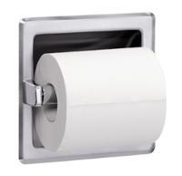 photo Recessed Toilet Tissue Dispenser Stainless Steel Satin-Finish (gypsum wall)