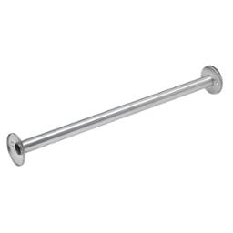 Heavy-duty shower curtain rod with exposed mounting