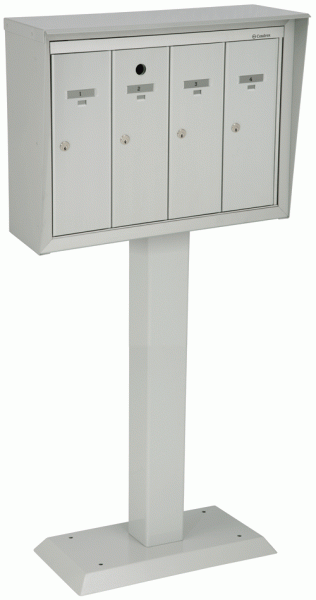 Pedestal mailbox for outdoor use