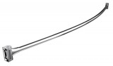 Curved stainless Shower rod, brushed finish, for standard 60” tub.