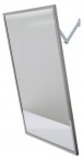 Channel-frame mirror, adjustable tilt
