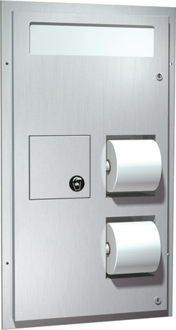 Recessed Seat Cover & Toilet Paper Dispenser / Disposal