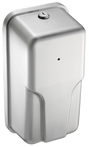 photo de Distributeur de savon mousse automatique en acier inox. en surface vertical