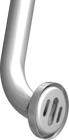 Two-Wall Grab Bar, 1-1/2" diameter, concealed mounting